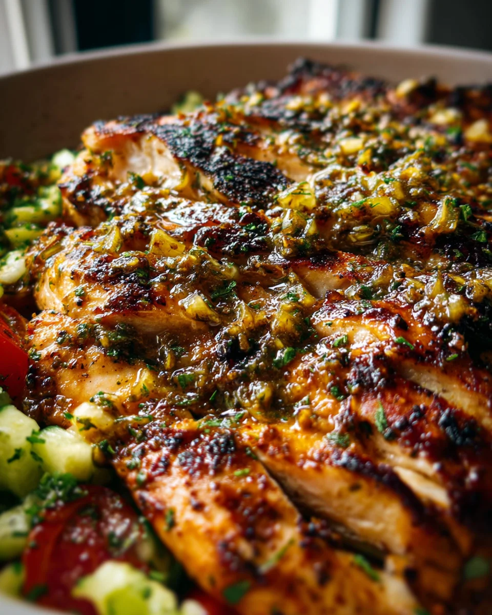 Grilled Chicken with Pepperoncini Garlic Butter