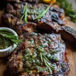 Grilled Flank Steak with Lemon-Herb Sauce