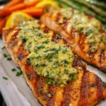 Grilled Salmon with Mustard-Herb Butter