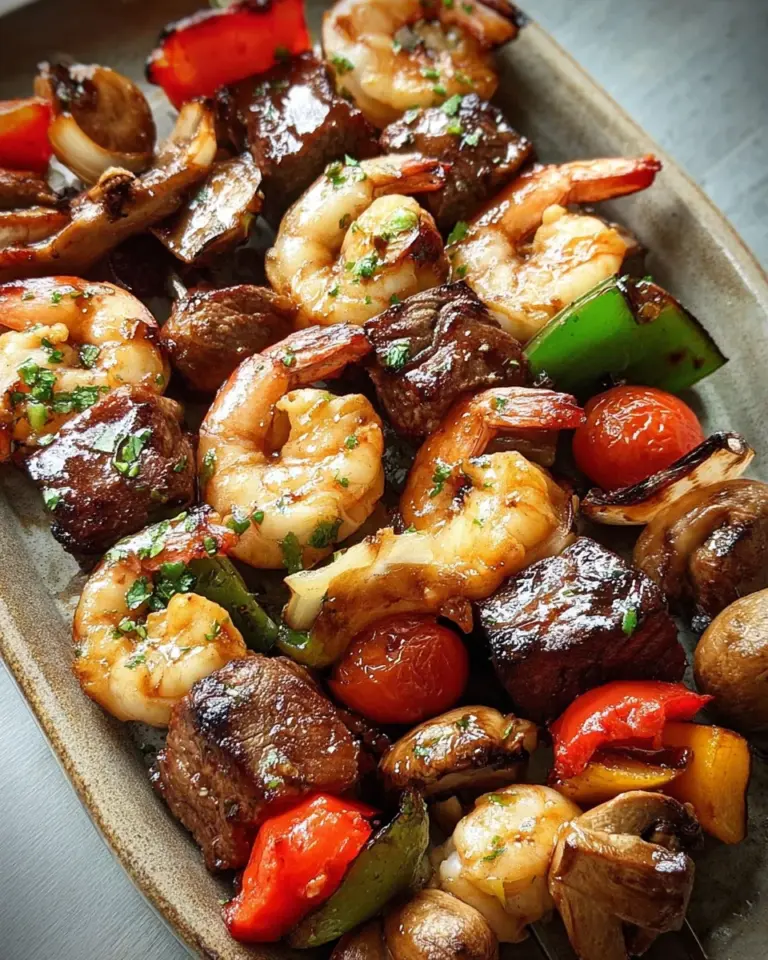 Grilled Steak & Shrimp Kabobs