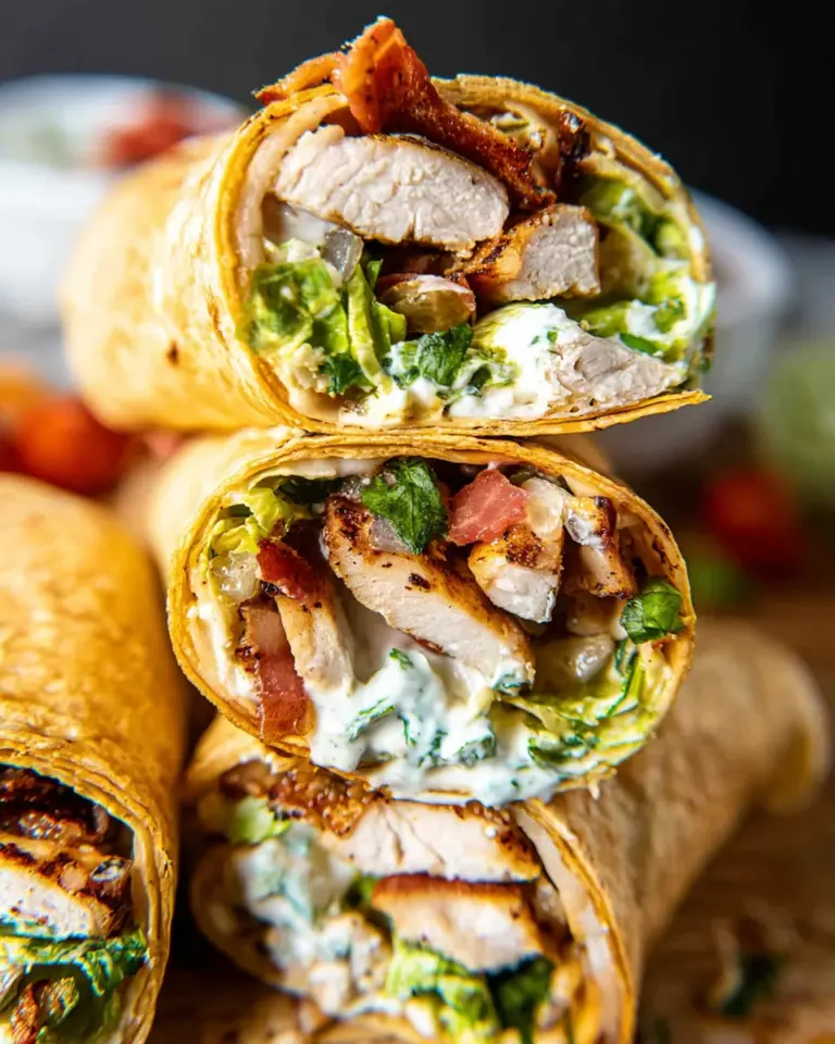 Healthy Grilled Chicken Ranch Wraps
