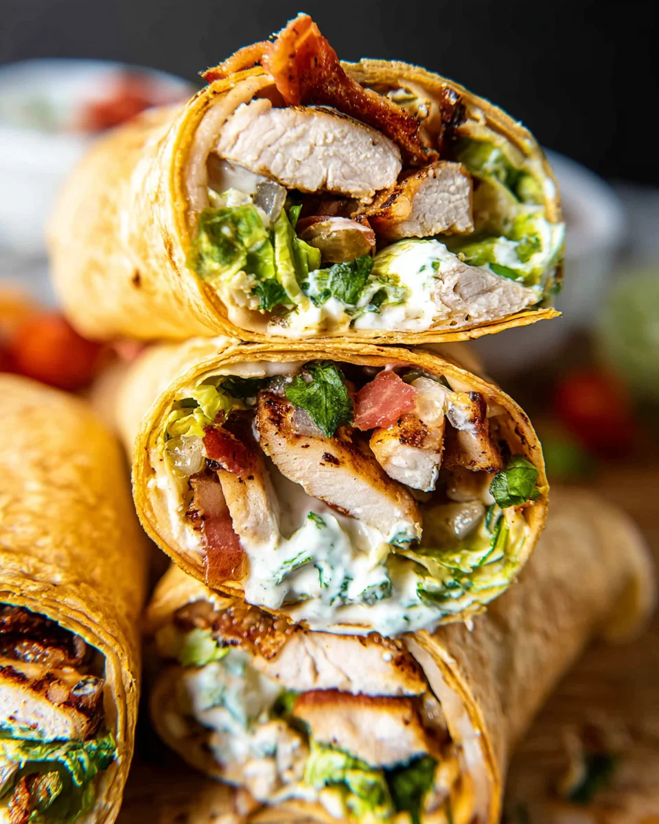 Healthy Grilled Chicken Ranch Wraps Healthy Grilled Chicken Ranch Wraps