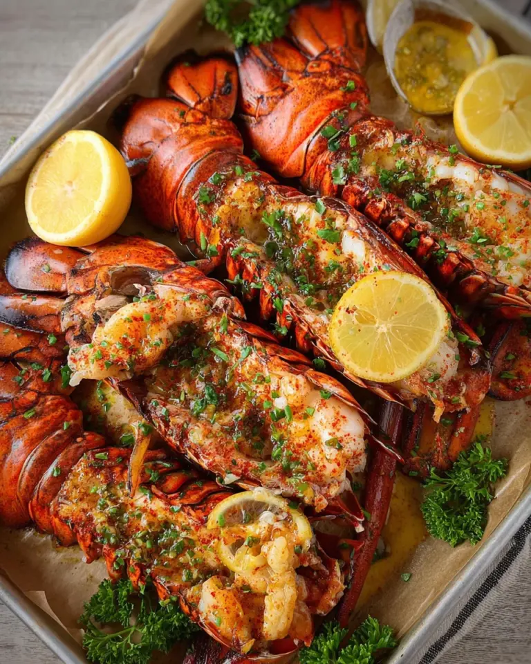 Lemon Butter Grilled Lobster Tails