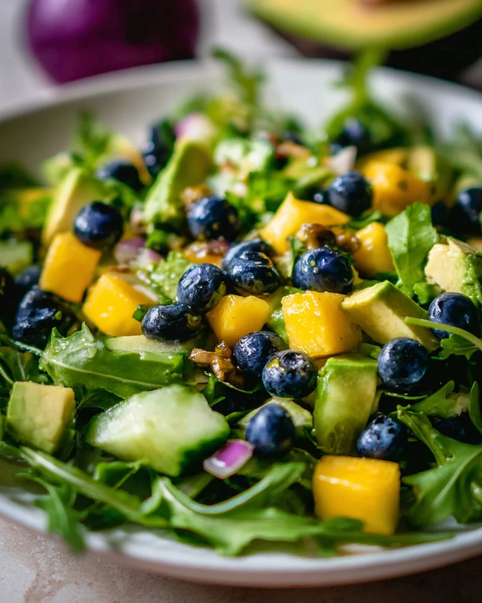 Mango Cucumber Salad with Blueberry and Avocado