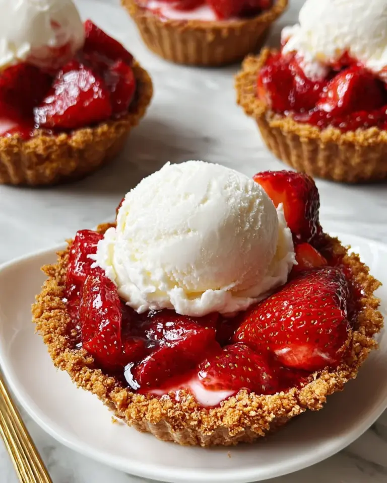 Mini Strawberry Ice Cream Pies