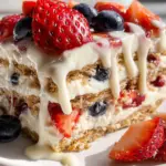 No Bake Icebox Cake with Summer Berries