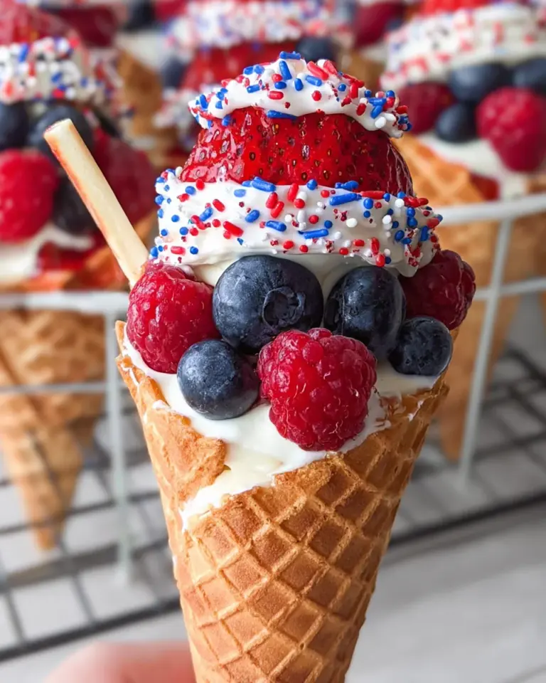 Patriotic Fruit Cones