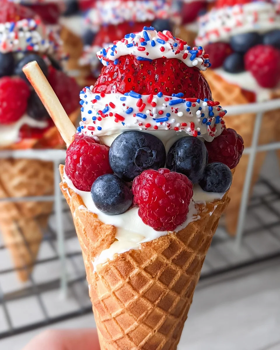 Patriotic Fruit Cones Patriotic Fruit Cones