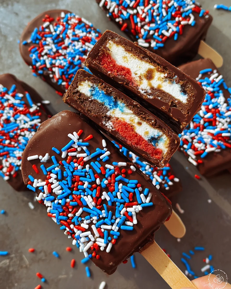 Patriotic Mini Ice Cream Sandwiches