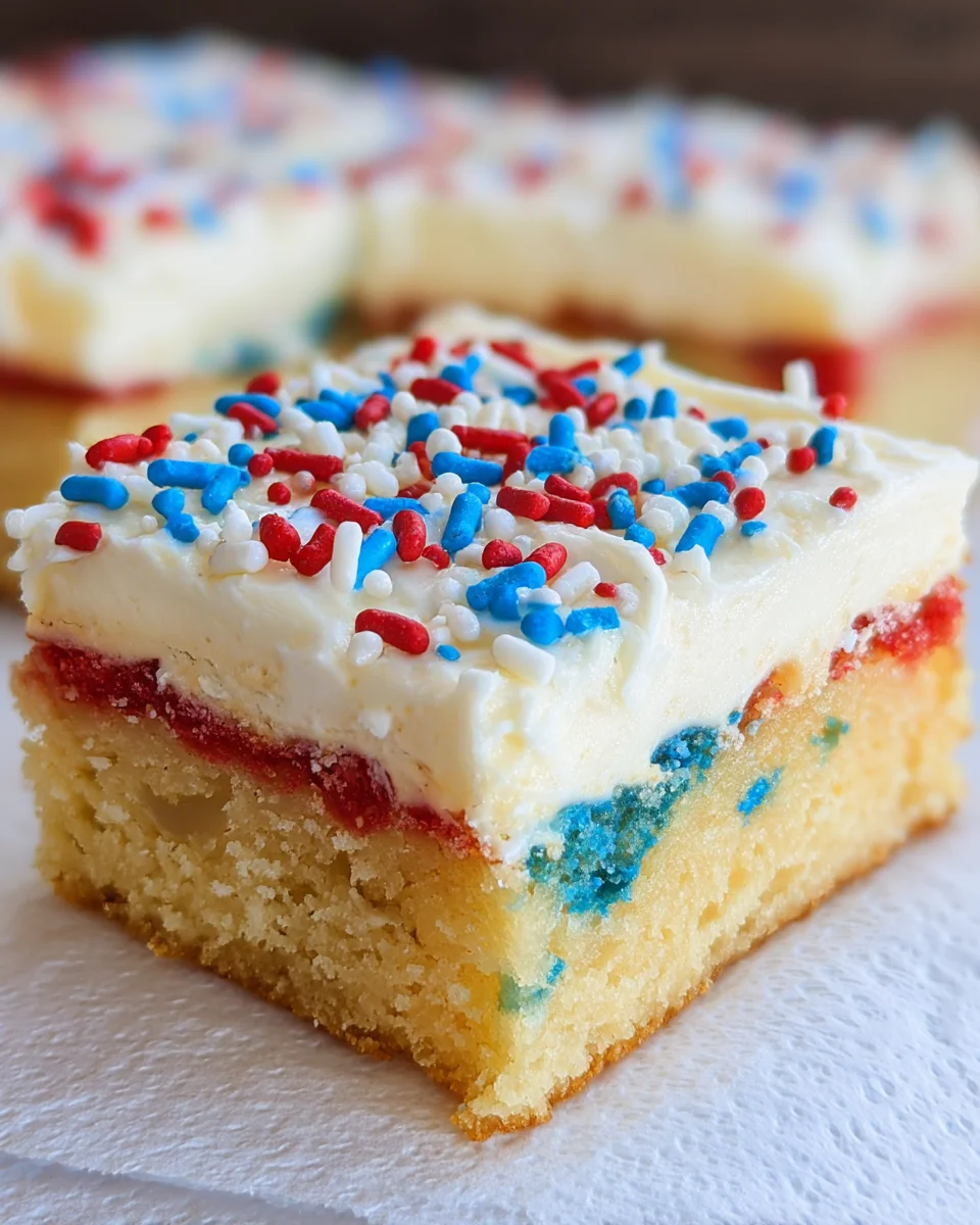 Patriotic Sugar Cookie Bars Patriotic