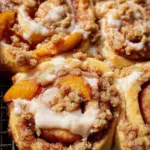 Peach Cobbler Cinnamon Rolls