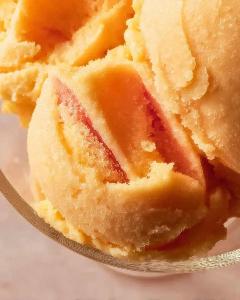 Peach Sorbet Without Ice Cream Maker