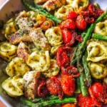 Pesto Chicken Tortellini and Veggies