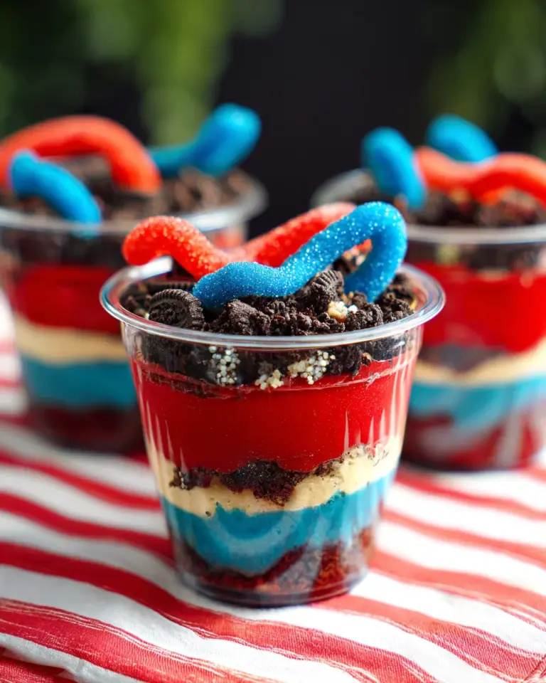 Red, White and Blue Dirt Cups
