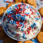 Red, White and Blue Funfetti Dip