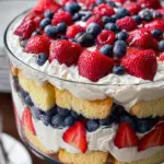 Red, White and Blue Strawberry Shortcake Trifle