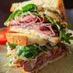 Roast Beef Sandwiches with Lettuce and Onions