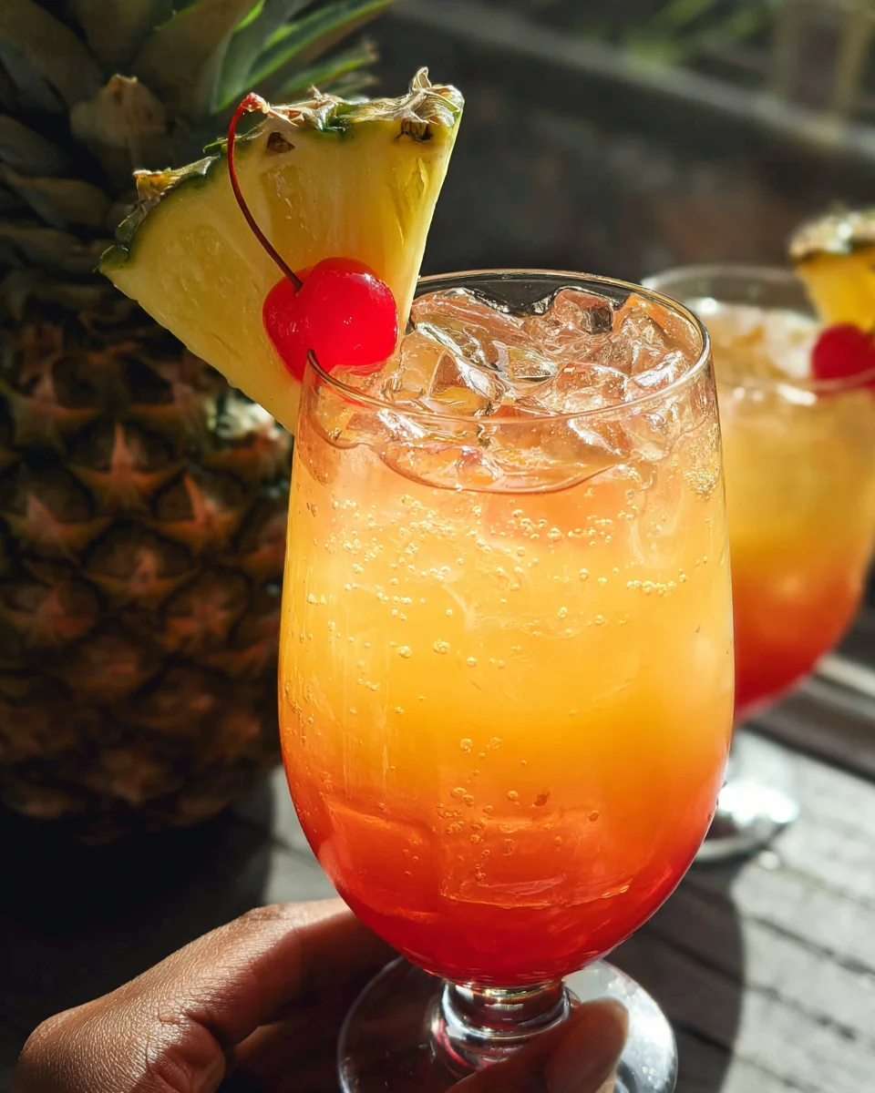 Rum-Less Rum Punch Mocktail Rum-Less
