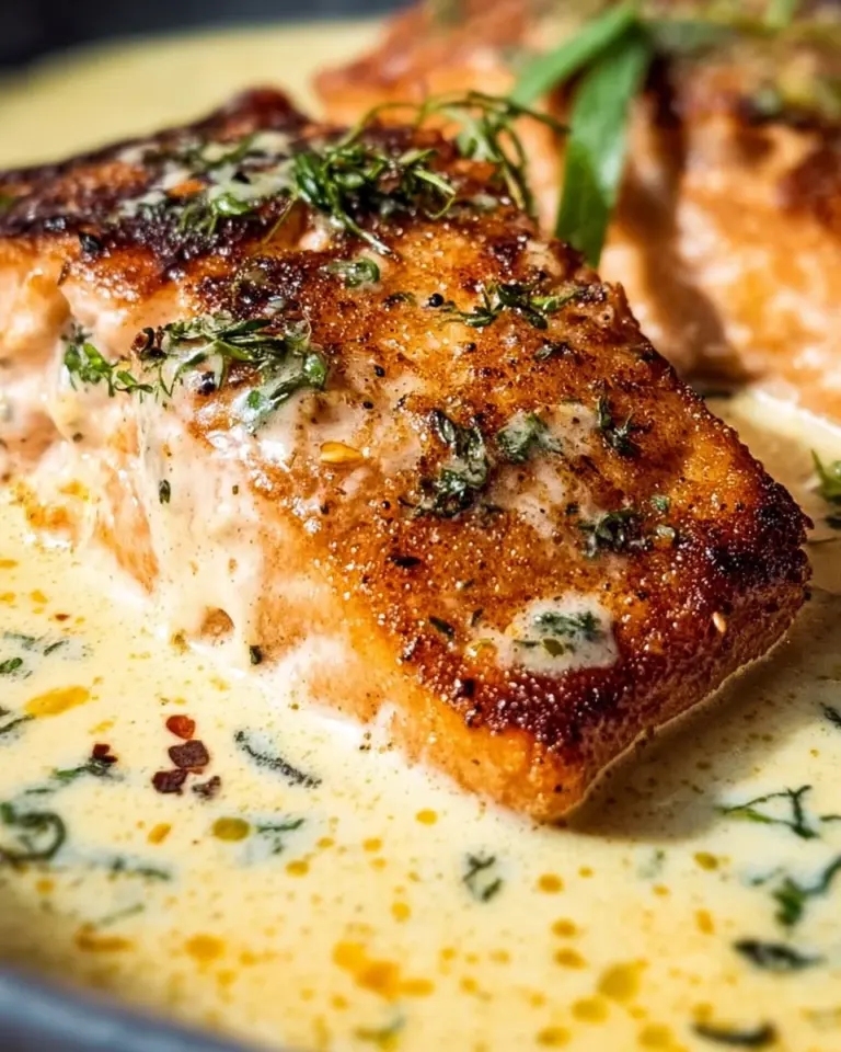 Salmon with Lemon Cream Sauce