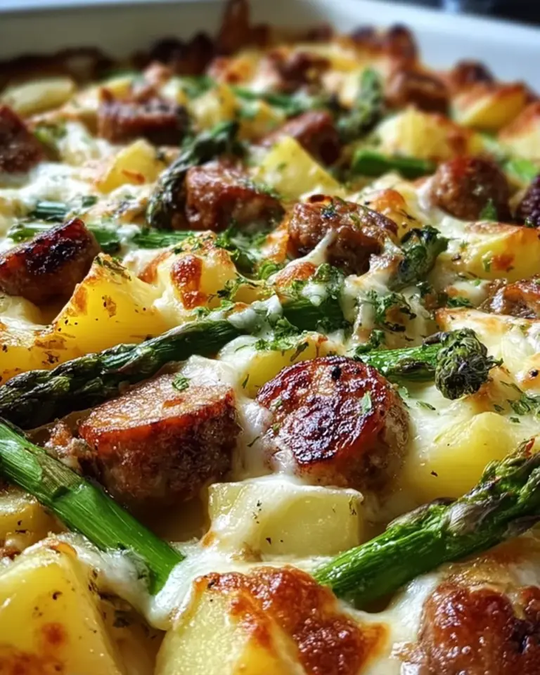 Sausage and Potato Casserole with Spring Veggies
