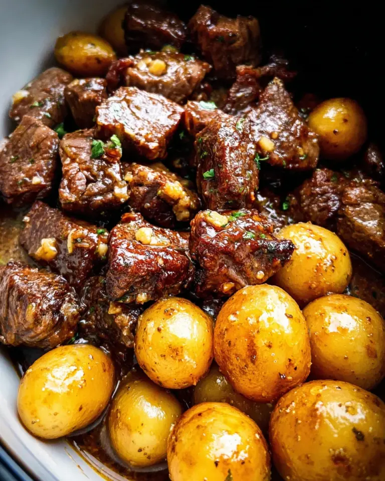 Slow Cooker Garlic Butter Beef Bites