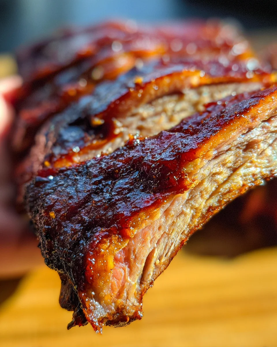 Smoked Pork Ribs in the Smoker Smoked