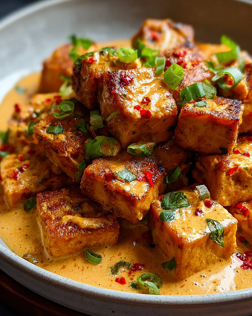 Spicy Tofu with Creamy Coconut Sauce