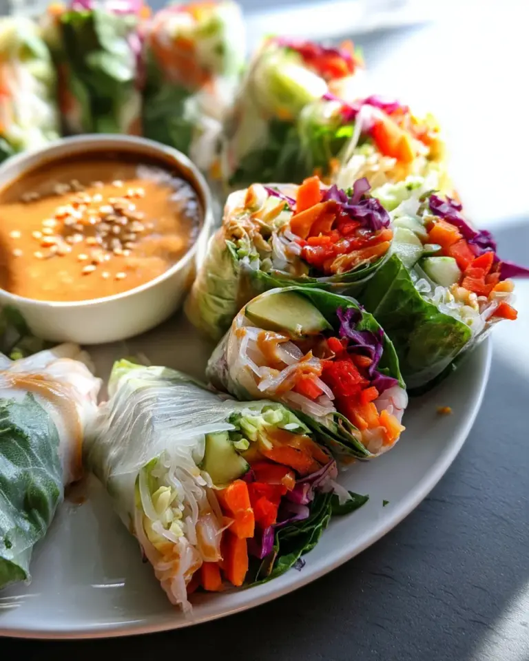 Spring Rolls With Peanut Sauce