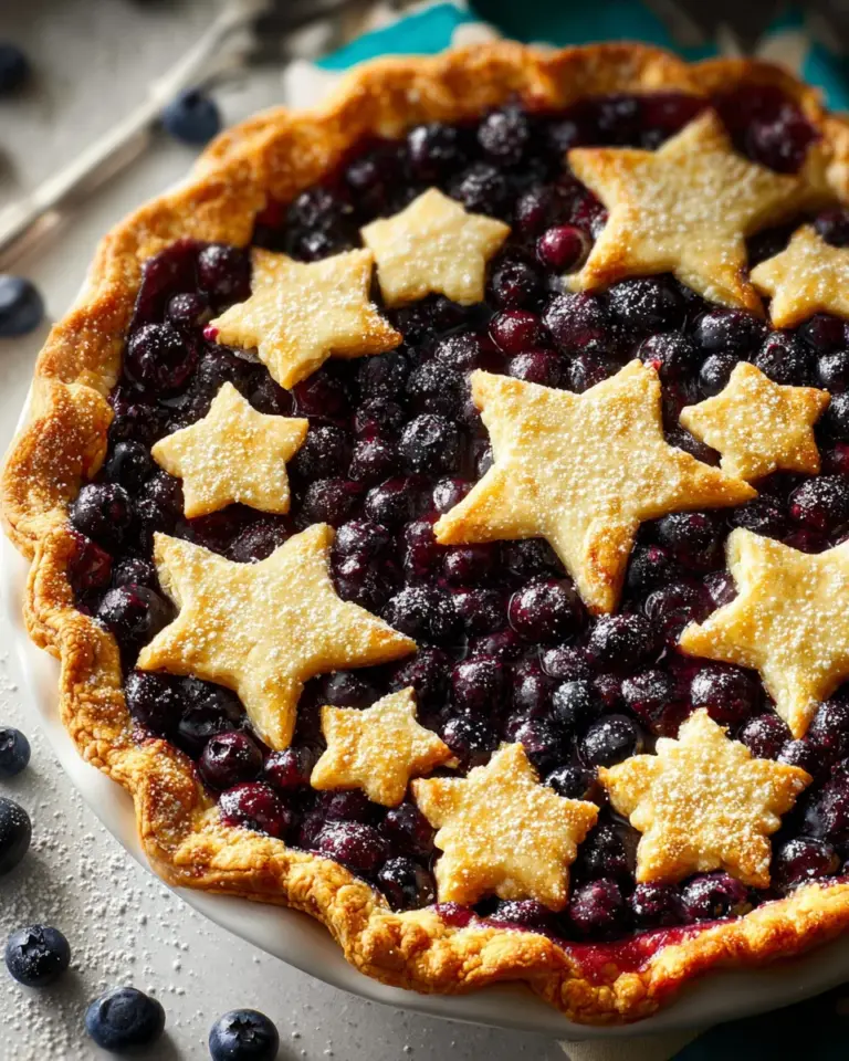 Star-Studded Blueberry Pie