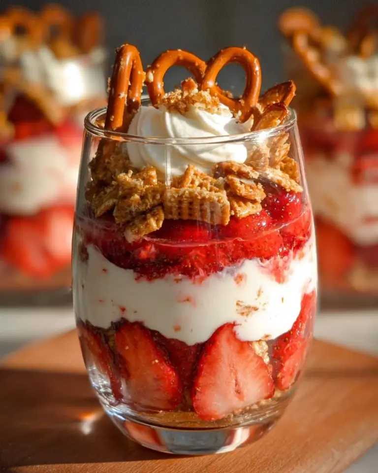 Strawberry Pretzel Salad Parfaits