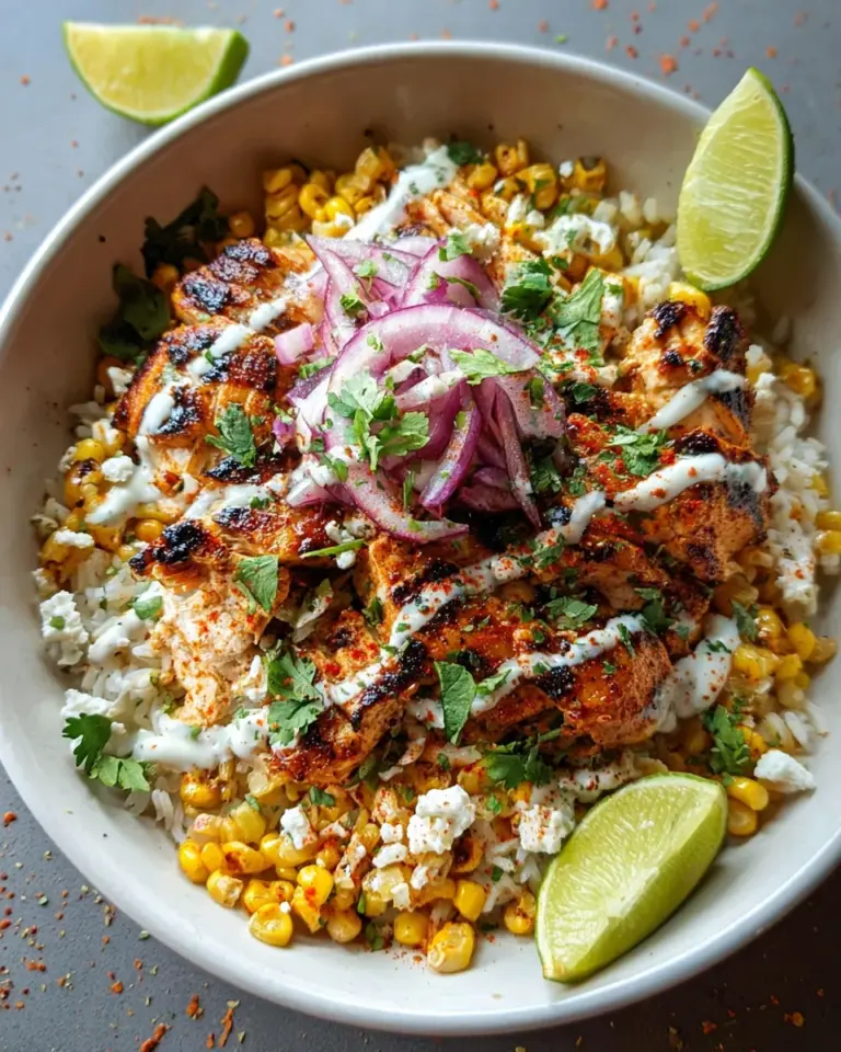 Street Corn Chicken Rice Bowl