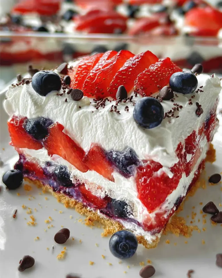 Summer Berry Jello Lasagna