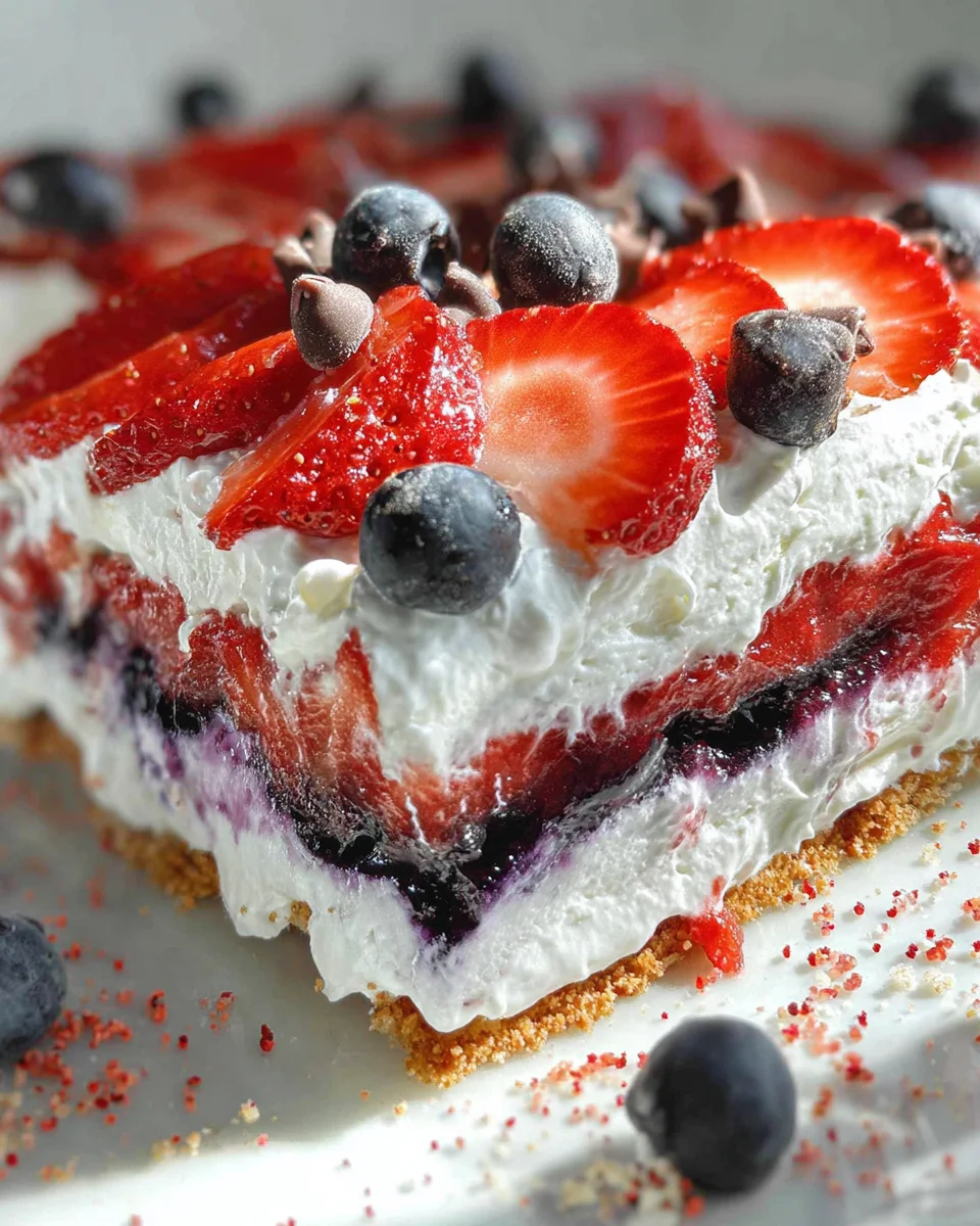 Summer Berry Jello Lasagna Summer