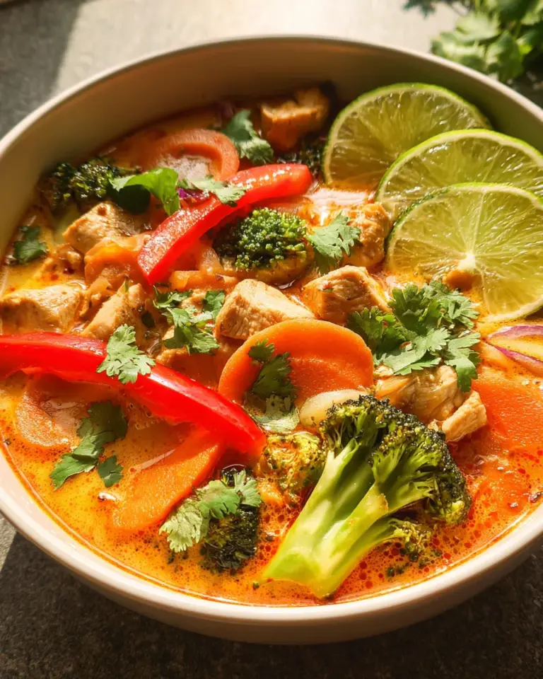 Thai Coconut Curry Chicken Soup