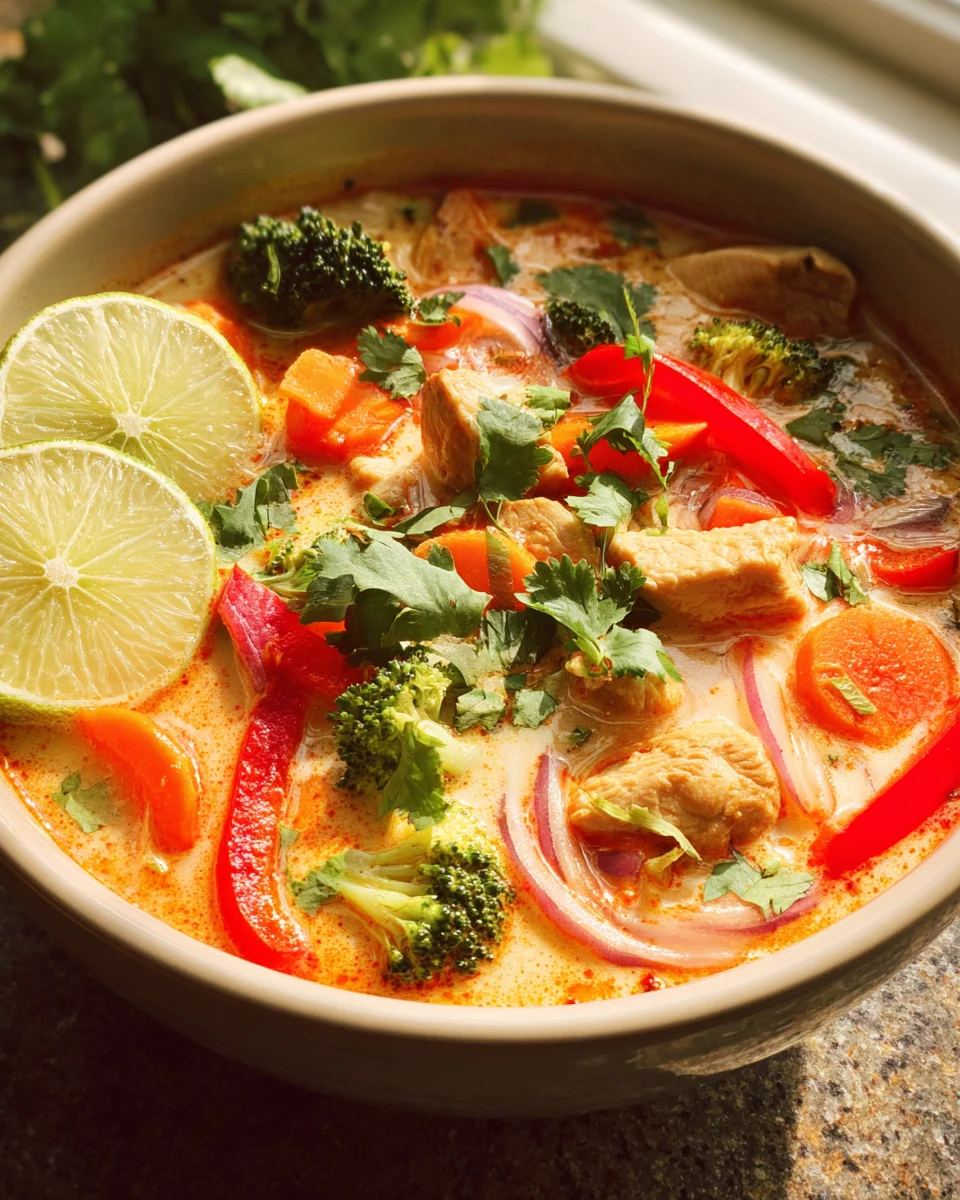Thai Coconut Curry Chicken Soup Thai
