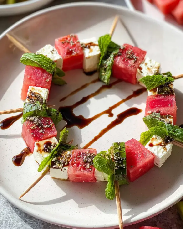 Watermelon-Feta Skewers