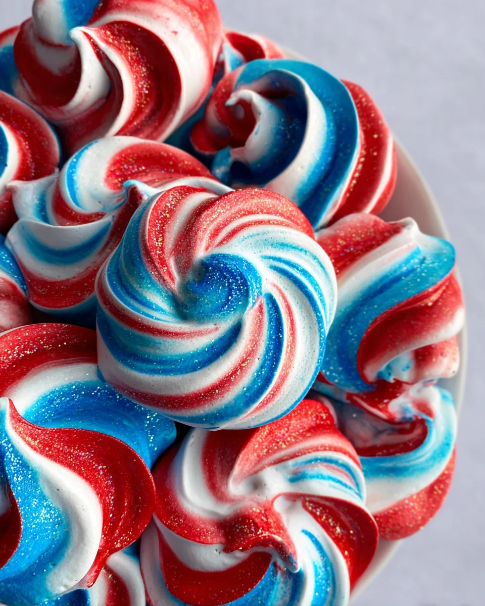 patriotic meringue cookies patriotic