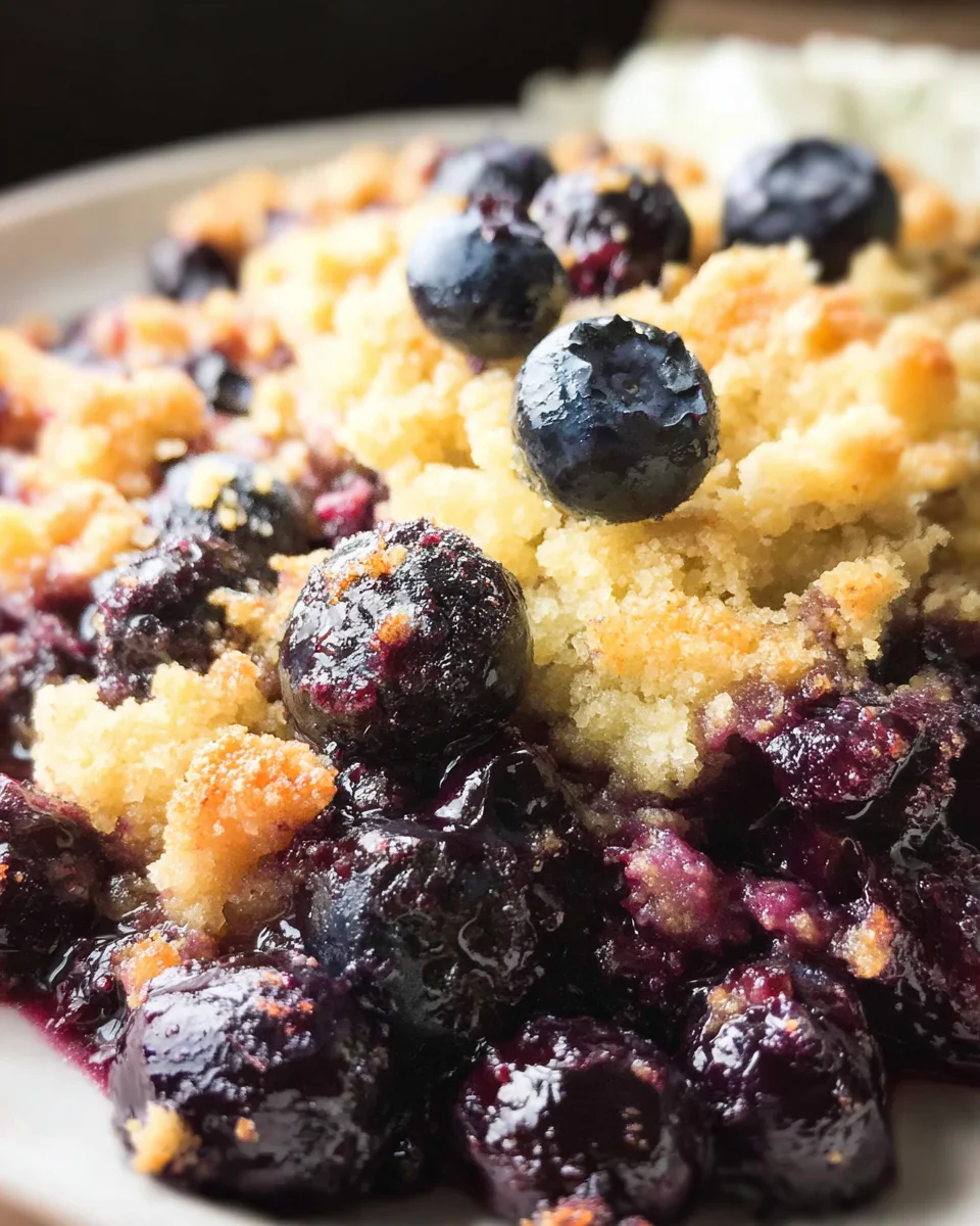 4 Ingredient Blueberry Cobbler