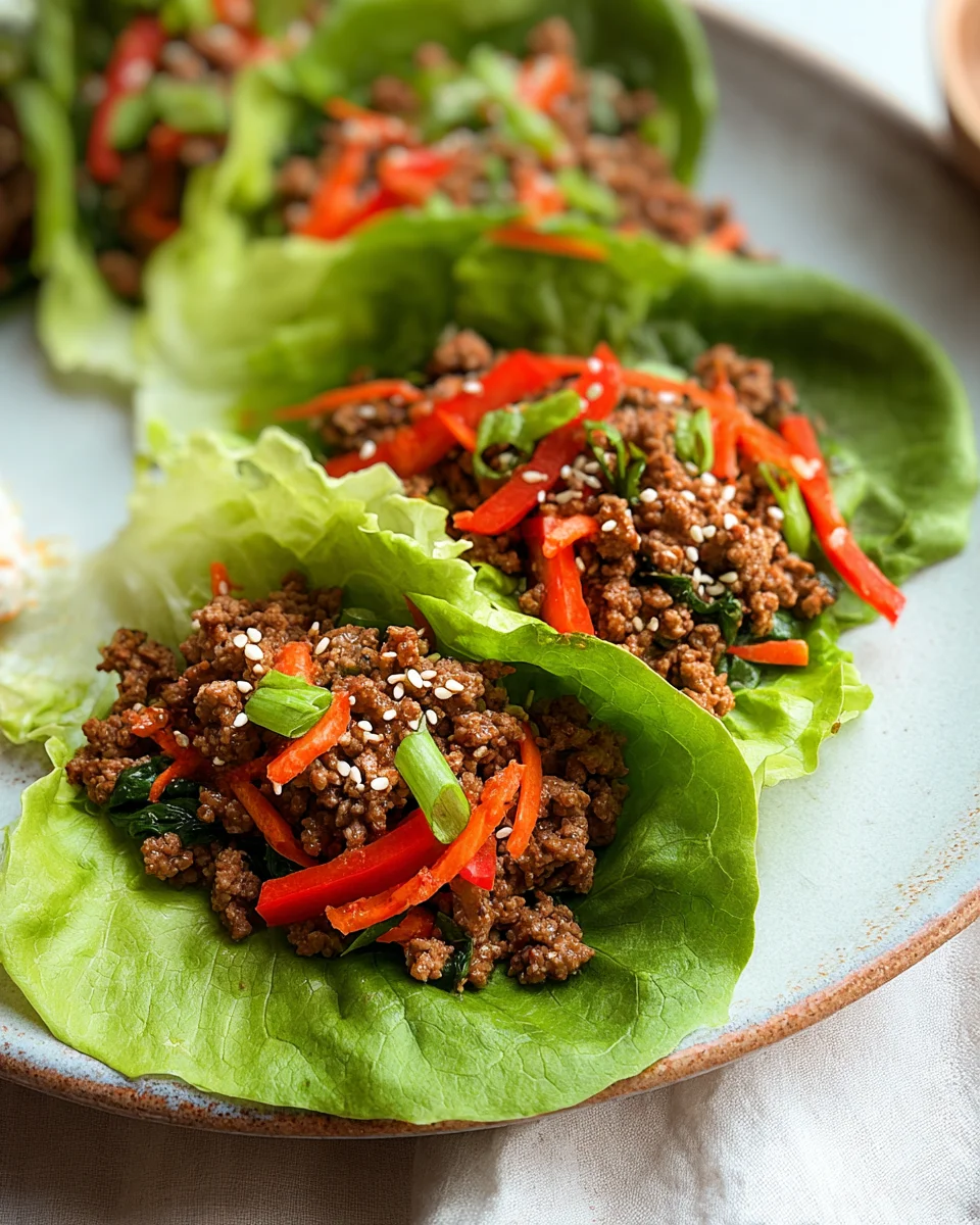 Asian Style Ground Beef Lettuce Wraps 19 Asian Style Ground Beef Lettuce Wraps