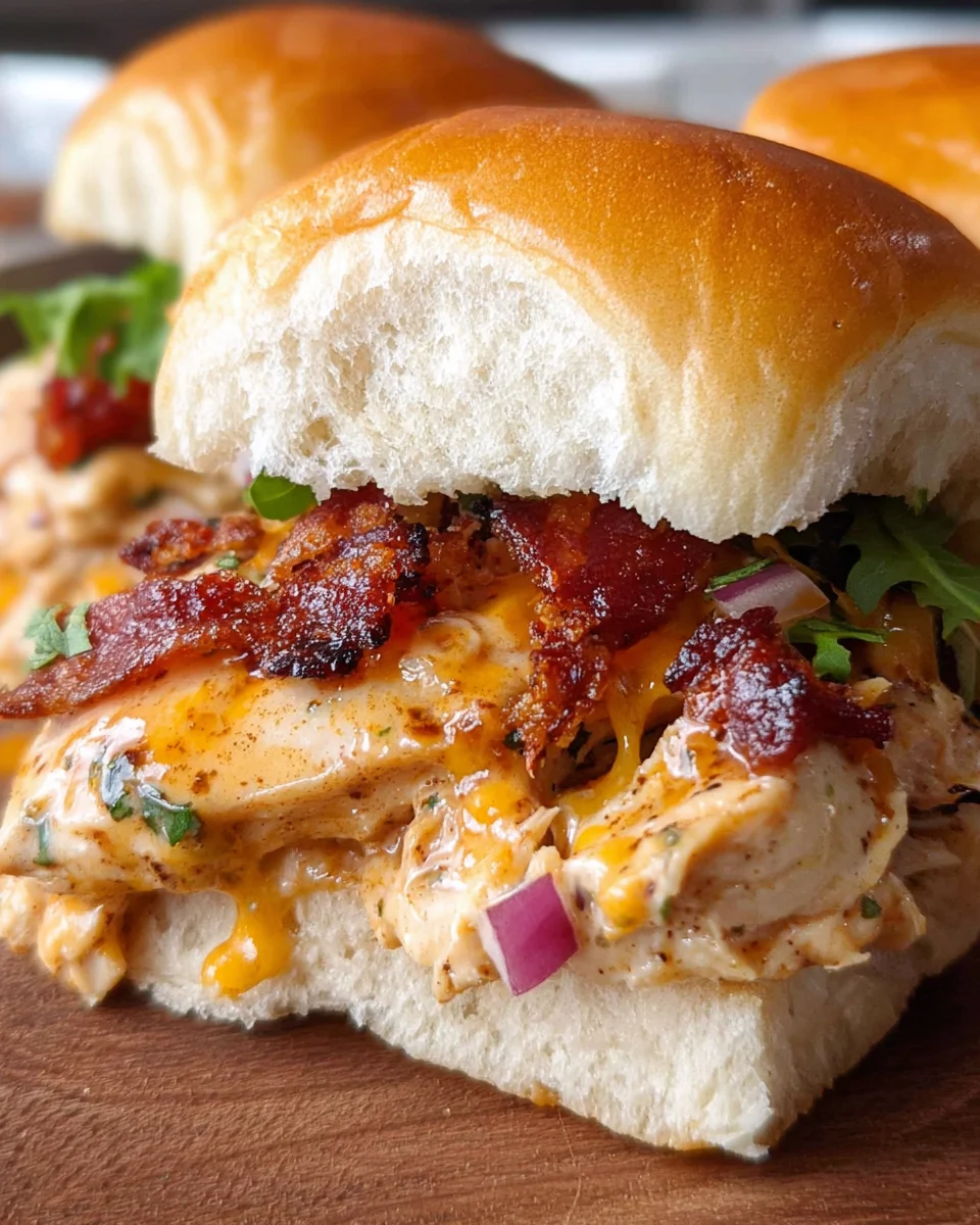 Bacon Ranch BBQ Chicken Sliders 21 Bacon