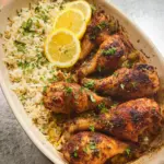 Baked Chicken Legs and Rice