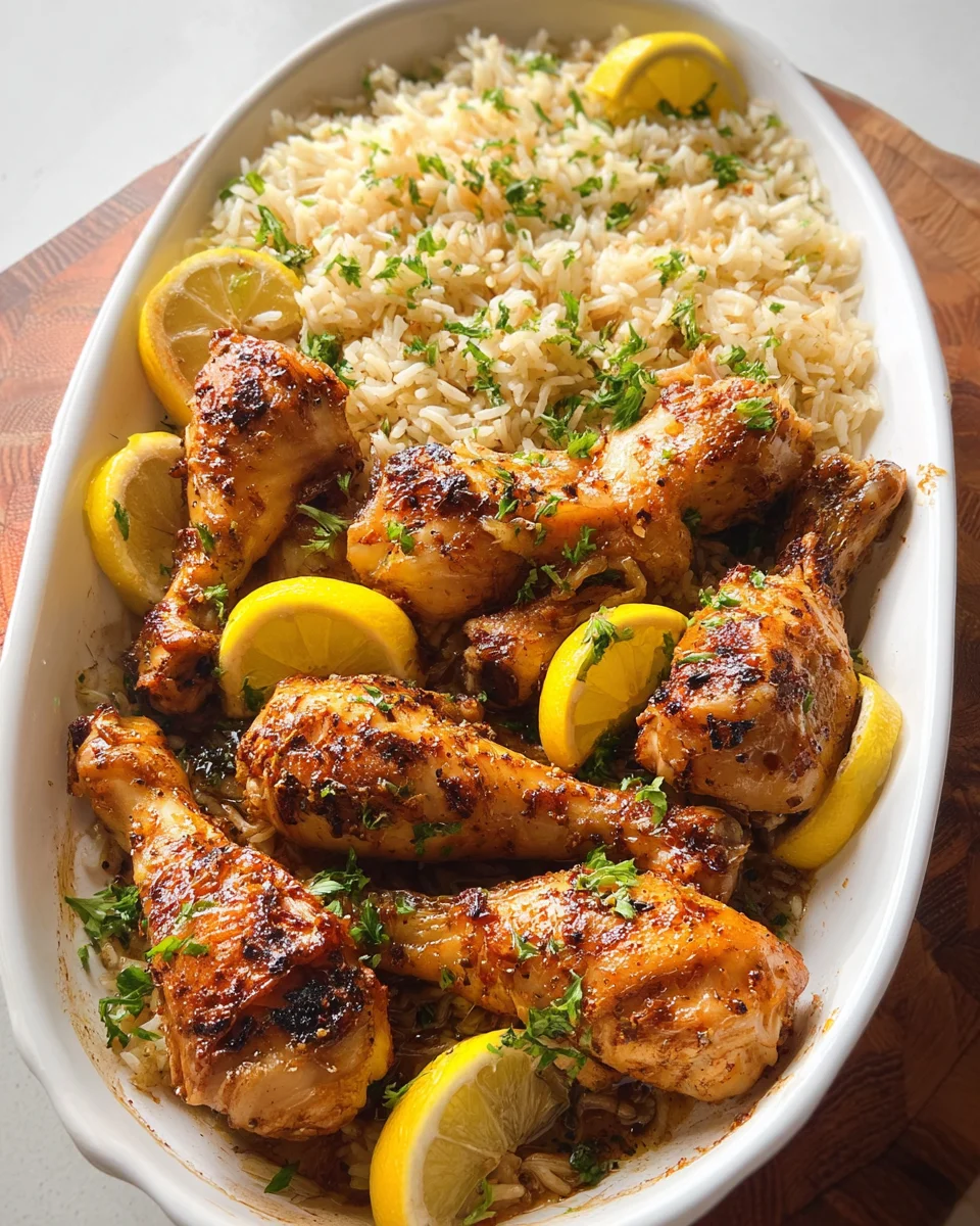 Baked Chicken Legs and Rice 27 Baked