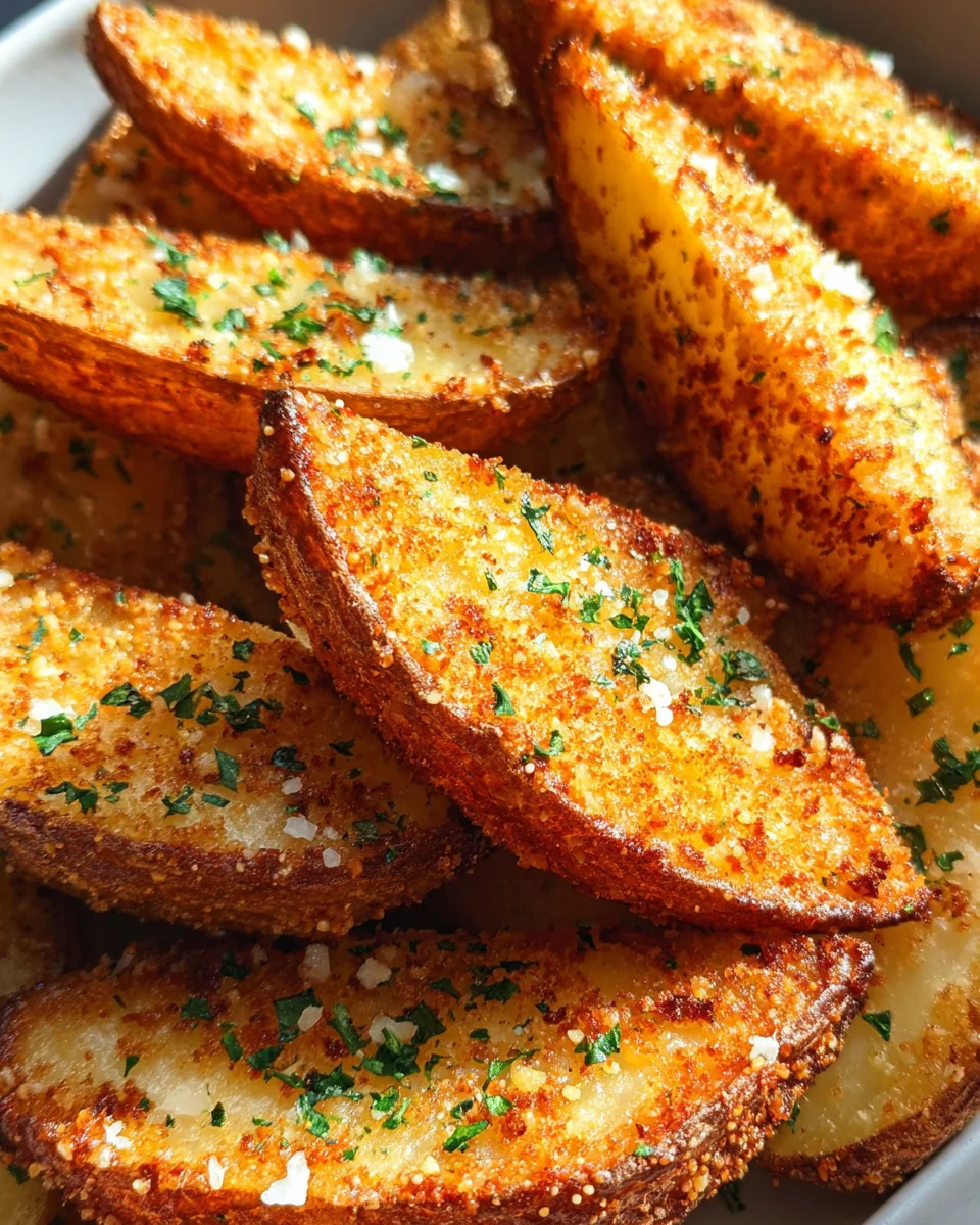 Baked Garlic Parmesan Potato Wedges