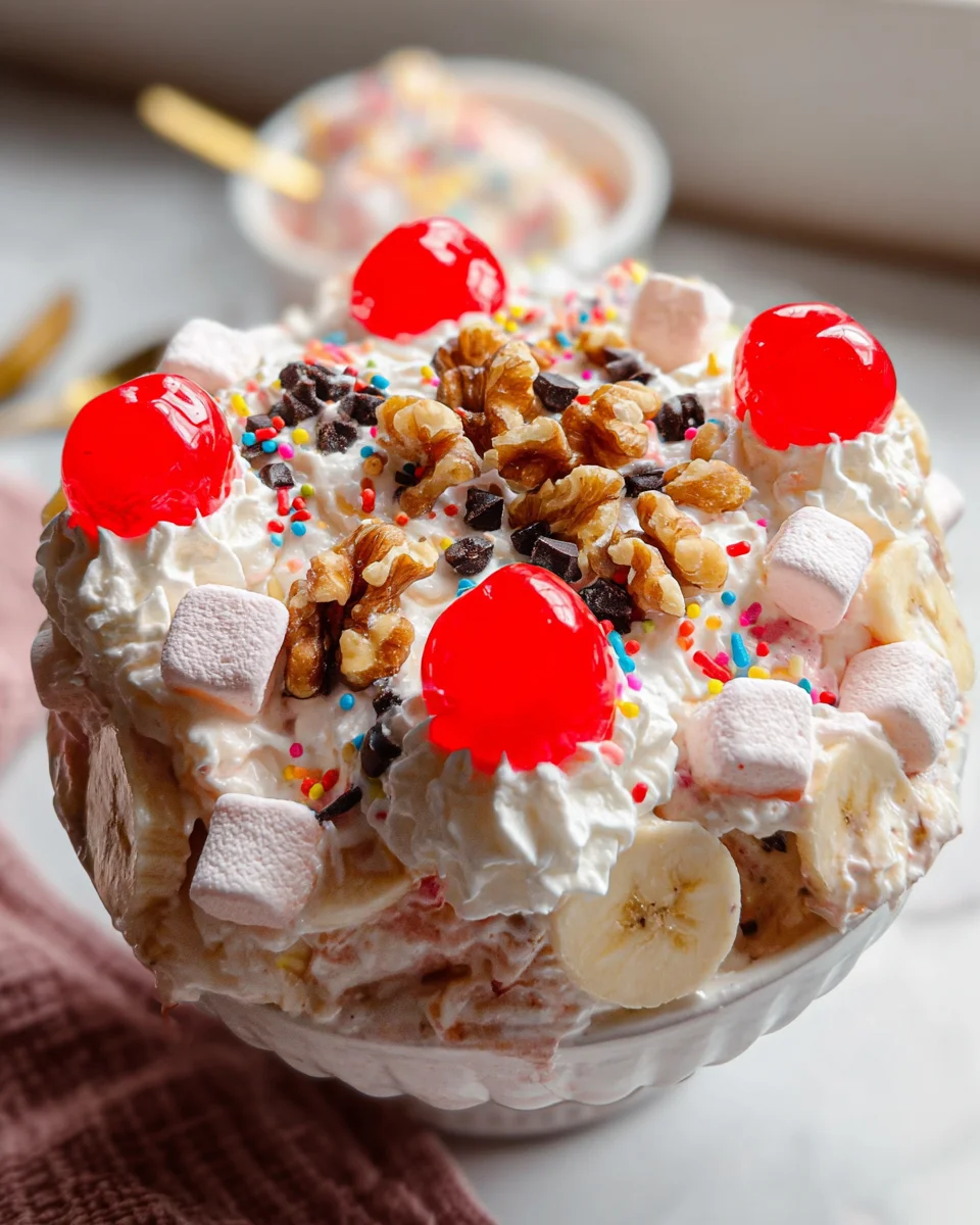 Banana Split Fluff Salad 18 Banana Split Fluff Salad