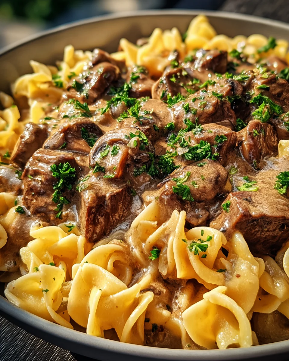Beef Stroganoff with Egg Noodles 22 Beef Stroganoff with Egg Noodles
