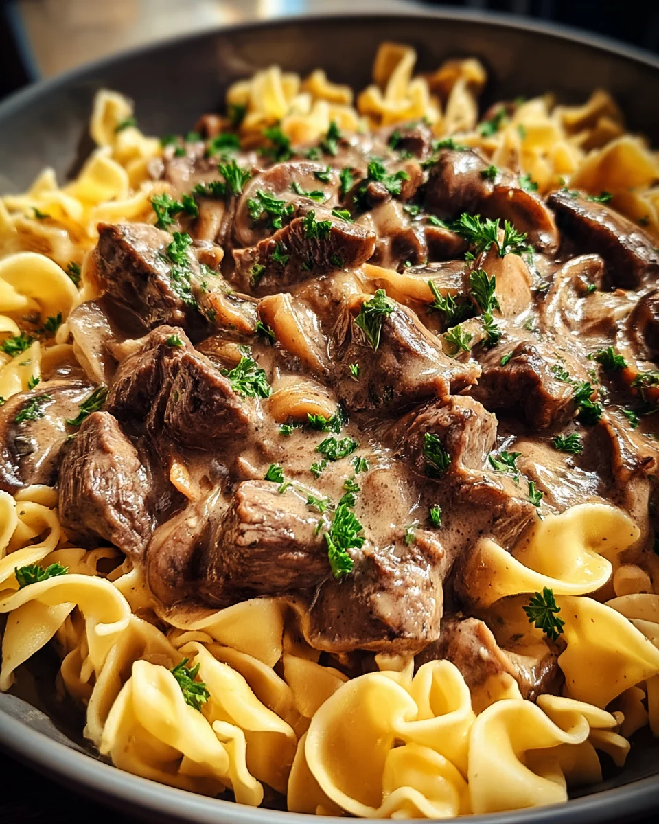 Beef Stroganoff with Egg Noodles 23 Beef