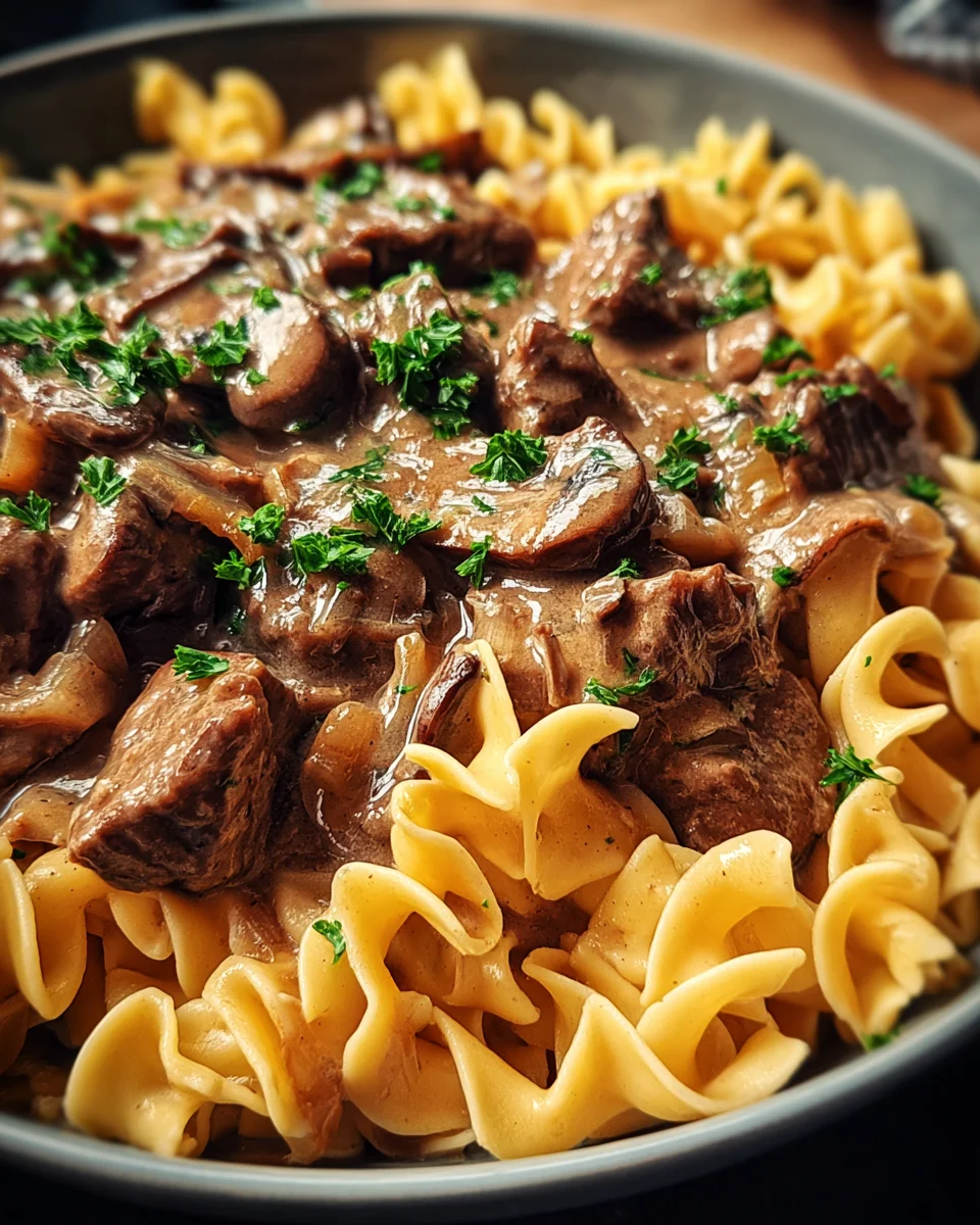 Beef Stroganoff with Egg Noodles 24 Beef