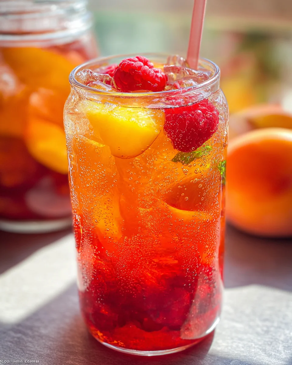 Bellini Peach Raspberry Iced Tea