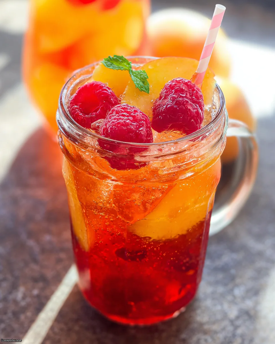 Bellini Peach Raspberry Iced Tea 16 Bellini