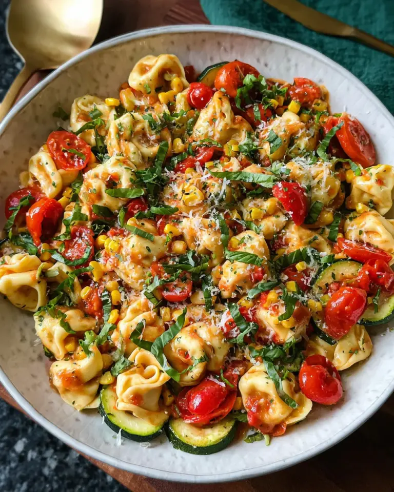 Cheese Tortellini with Summer Veggies